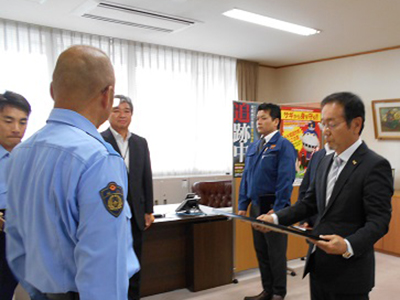 令和元年7月1日　優秀安全運転事業所として県警察本部より表彰を受けました。
